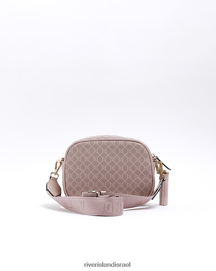 אביזרים River Island ri מונוגרמה תיק צולב גוף וָרוֹד נשים BDZ408935