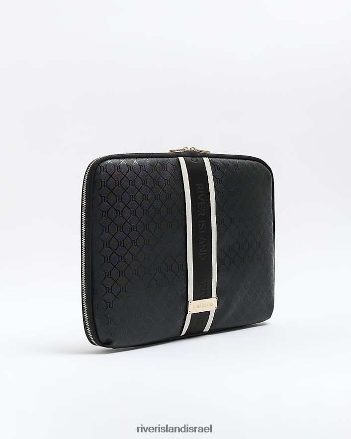 אביזרים River Island נרתיק למחשב נייד ri monogram שָׁחוֹר נשים BDZ4084590