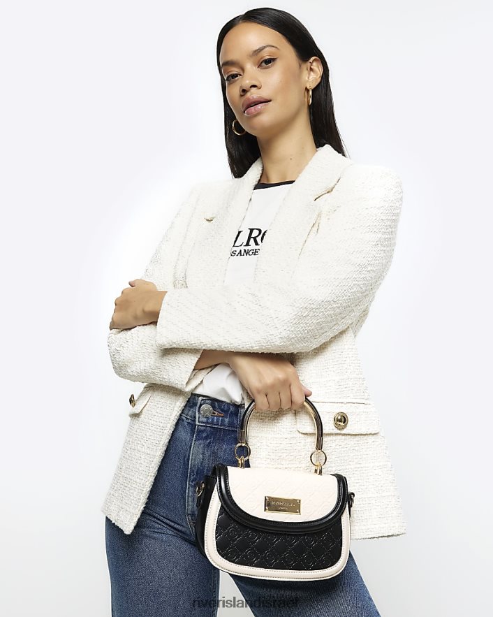 אביזרים River Island ri monogram mini cross body bag חום נשים BDZ408895