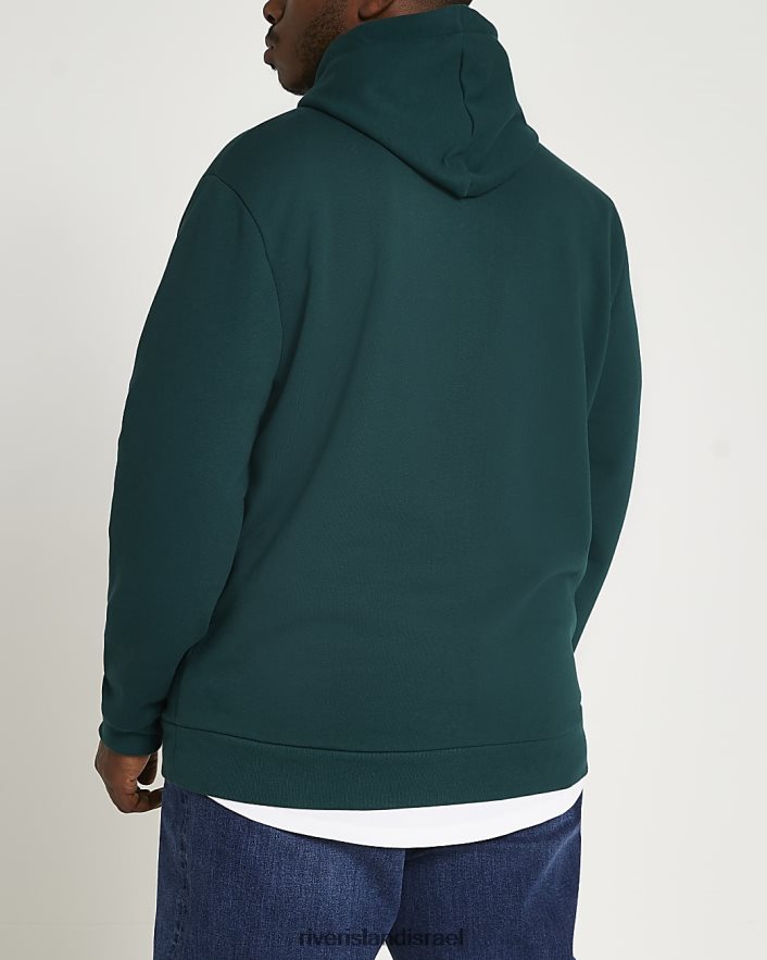 לבוש River Island קפוצ'ון ri גדול וגבוה בכושר slim ירוק גברים BDZ4083150