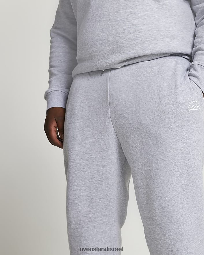 לבוש River Island נעלי ריצה גדולות וגבוהות ri slim fit אפור גברים BDZ4083146