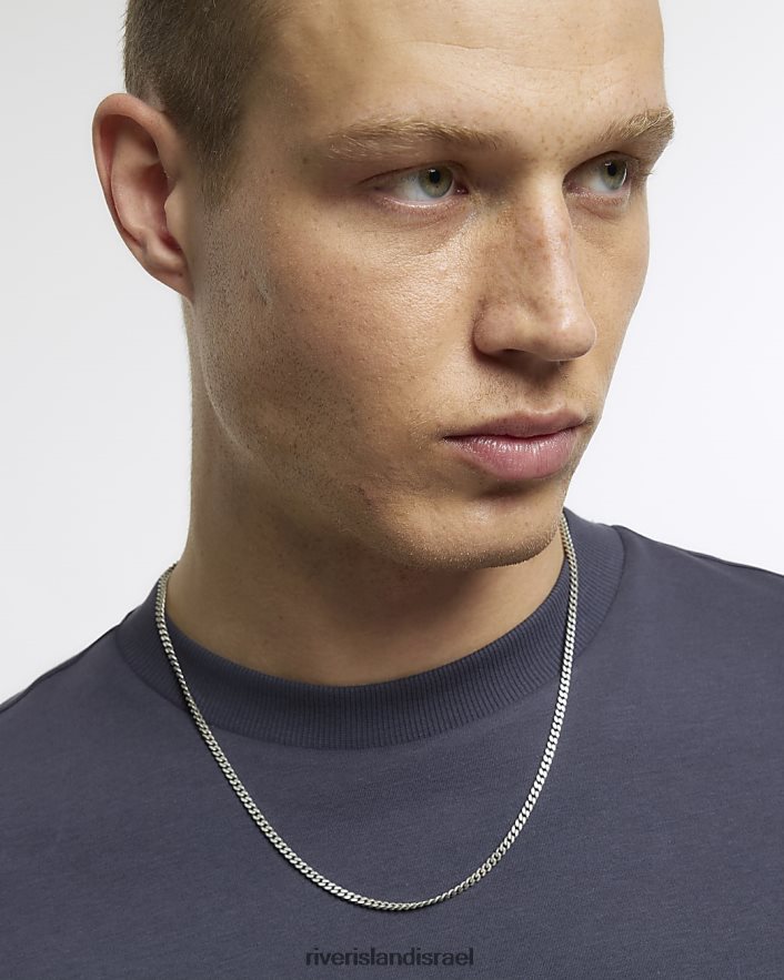 לבוש River Island חולצת טי של ri studio slim fit אפור גברים BDZ4082565