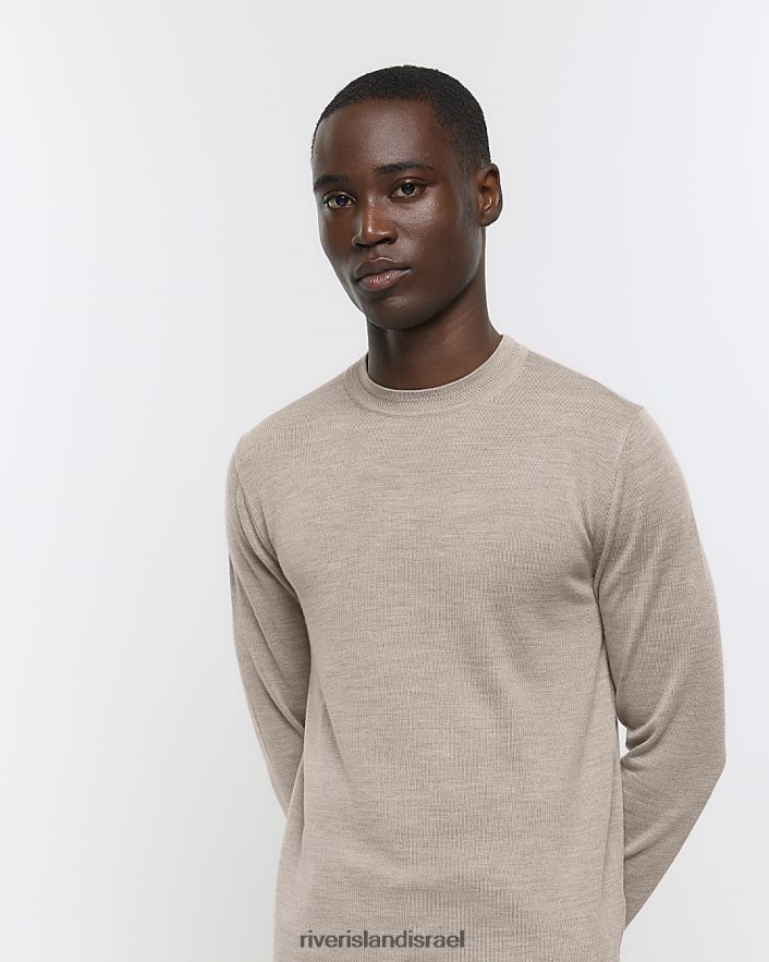 לבוש River Island מגשר מרינו ri studio slim fit בז' גברים BDZ4082635