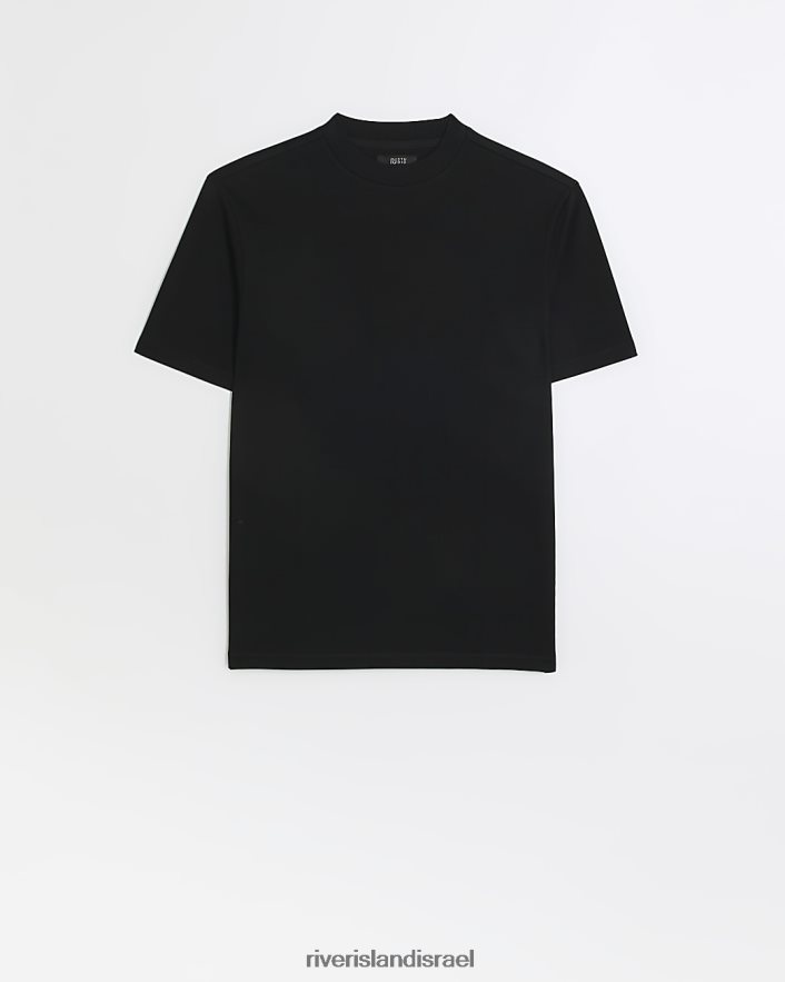 לבוש River Island חולצת טי של ri studio slim fit שָׁחוֹר גברים BDZ4085806