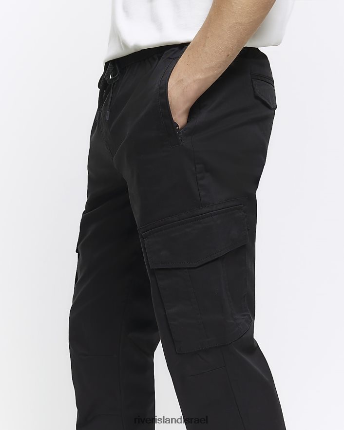 לבוש River Island נעלי מטען בכושר slim fit שָׁחוֹר גברים BDZ4082343
