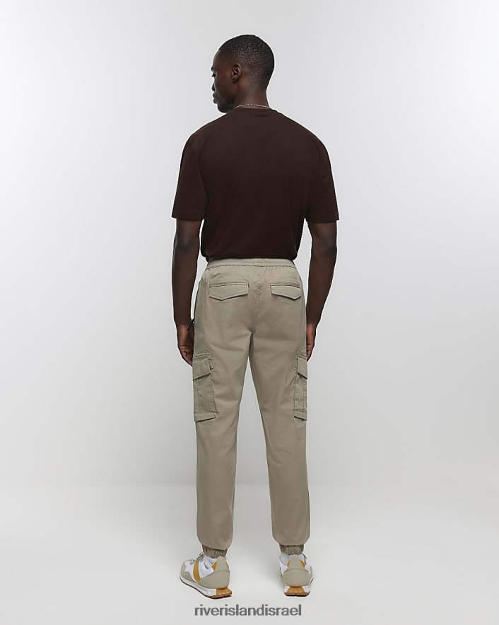 לבוש River Island נעלי מטען בכושר slim fit בז' גברים BDZ4082344