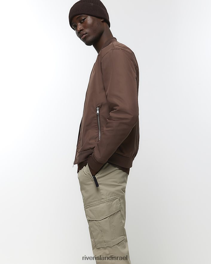 לבוש River Island נעלי מטען בכושר slim fit בז' גברים BDZ4082344