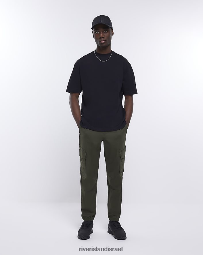 לבוש River Island נעלי מטען בכושר slim fit חָקִי גברים BDZ4082345