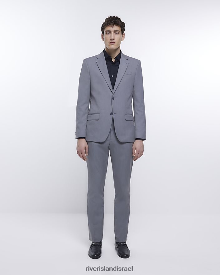 לבוש River Island חולצת סאטן עם שרוולים ארוכים בכושר slim fit שָׁחוֹר גברים BDZ4085429